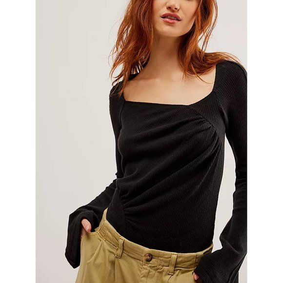 FREE PEOPLE On A Cloud Bodysuit / Black - Picture 7 of 11